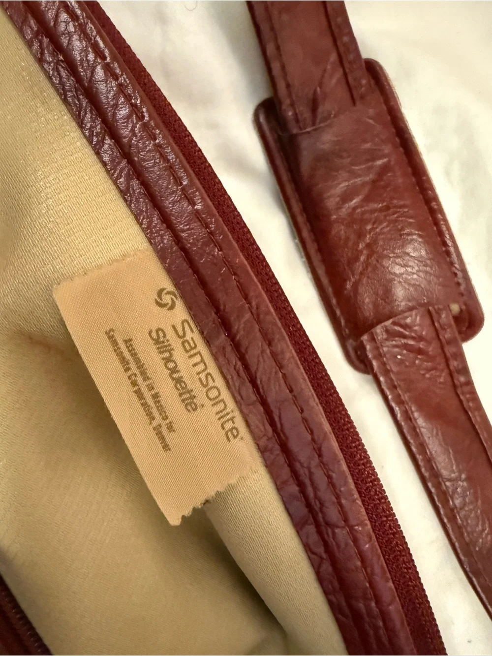 Burgundy Samsonite Silhouette II carry-on 1970s